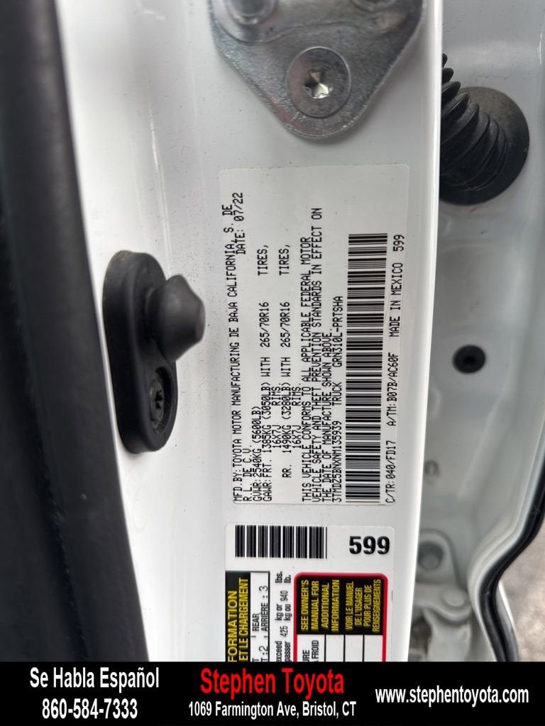 2022 Toyota Tacoma 4WD SR5